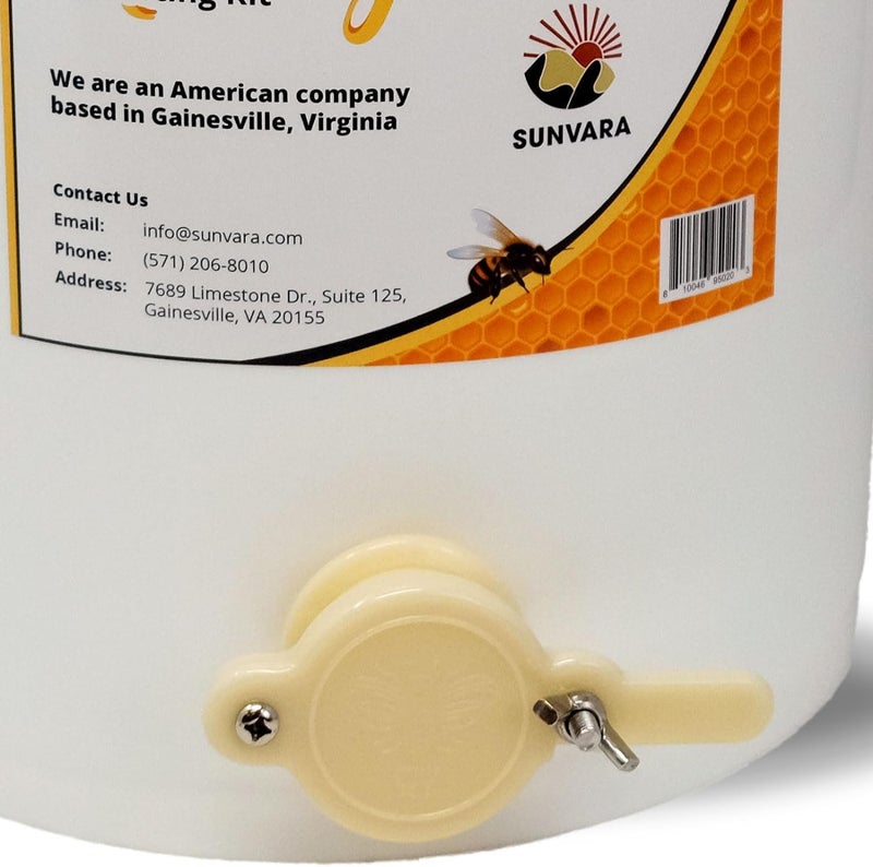 SunVara Bundle 5 Gallon White Honey Extractor Equipment Bucket Food-Grade PP 20L Capacity/ Bee Storage Beehive Frame Honeycomb Resealable Bag Reusable Beekeeping Equipment 10 Bags - Image 4